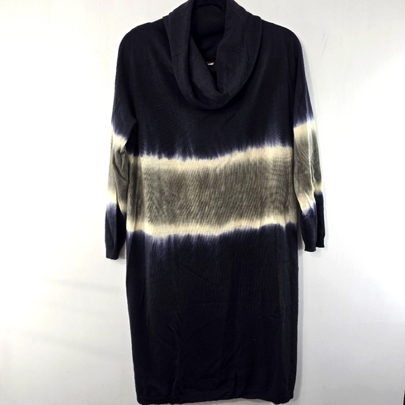 Elena Berton Dresses & Skirts - Elena Berton Virgin Wool Ombre Dip Tie Dye Long Sleeve Cowl Turtleneck Dress XL